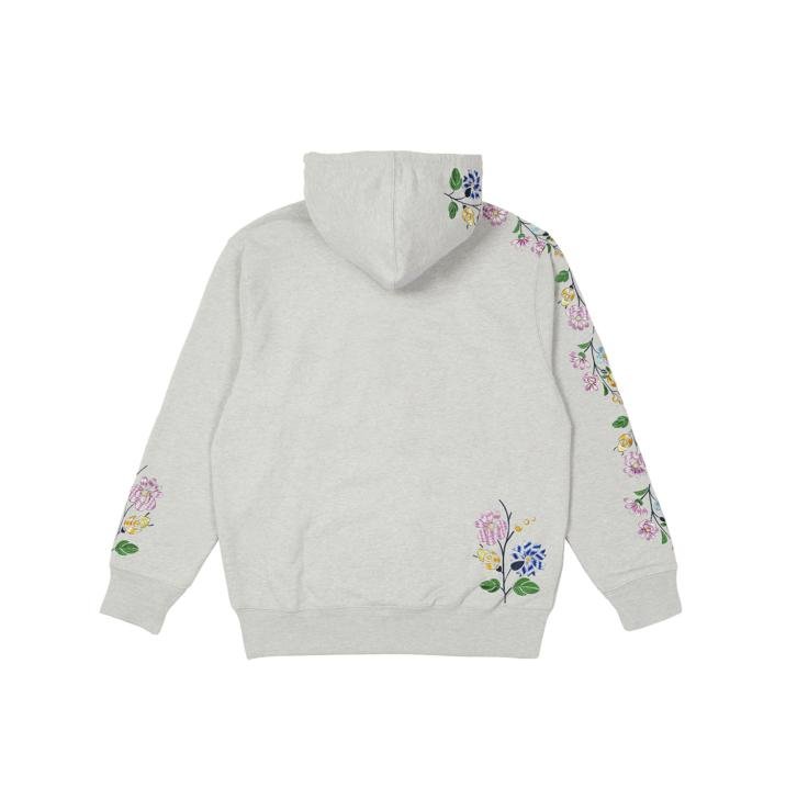 FLOWER STITCH HOOD GREY MARL
