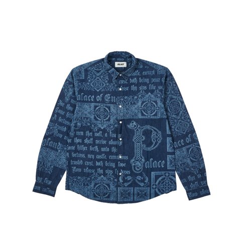 Palace MEDIEVAL SHIRT BLUE - Colorway