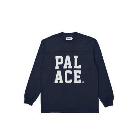 Palace PAL ACE PANEL LONGSLEEVE NAVY - Colorway