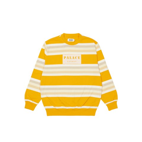 Palace RAINBOW STRIPE LONGSLEEVE YELLOW - Colorway