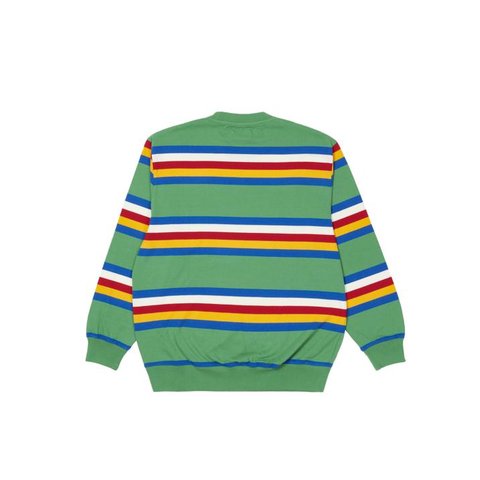 Palace RAINBOW STRIPE LONGSLEEVE GREEN
