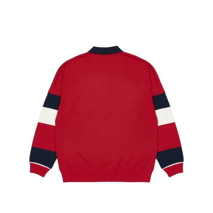 CLASSIC STRIPE DROP SHOULDER POLO RED / NAVY / WHITE