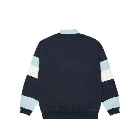 Palace CLASSIC STRIPE DROP SHOULDER POLO BLUES