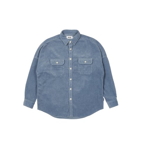 Palace WASHED DROP SHOULDER CORD SHIRT DUSTY BLUE - Colorway