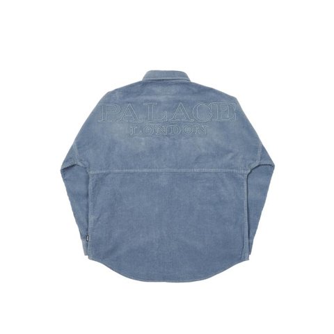 Palace WASHED DROP SHOULDER CORD SHIRT DUSTY BLUE