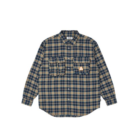 Palace CARGO POCKET FLANNEL SHIRT BLUE - Colorway