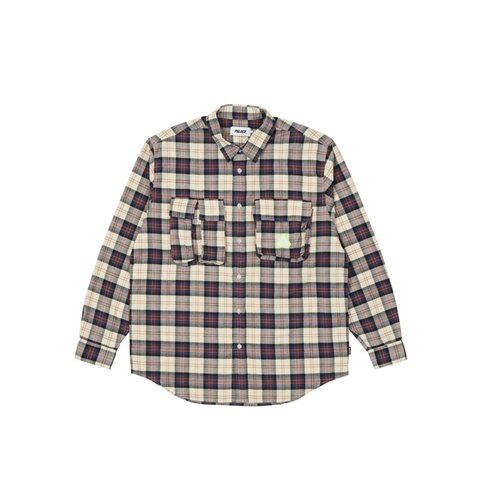 Palace CARGO POCKET FLANNEL SHIRT CREAM - Colorway