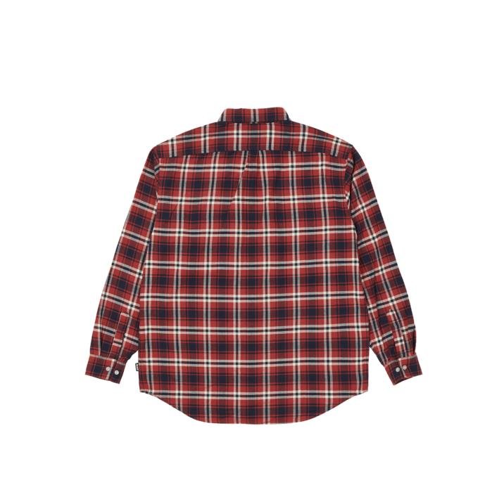 CARGO POCKET FLANNEL SHIRT RED