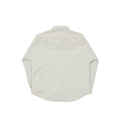 Palace WASHED DROP SHOULDER CORD SHIRT WHITE