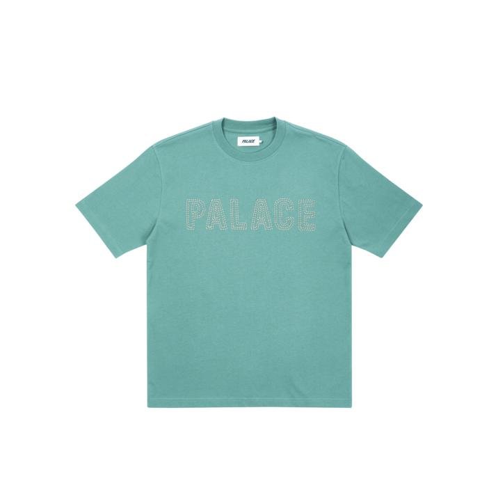 CONTRAST STITCH T-SHIRT ICE BLUE