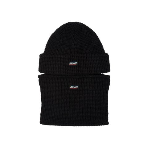 Palace ZIP OFF FACEMASK BEANIE BLACK - Colorway