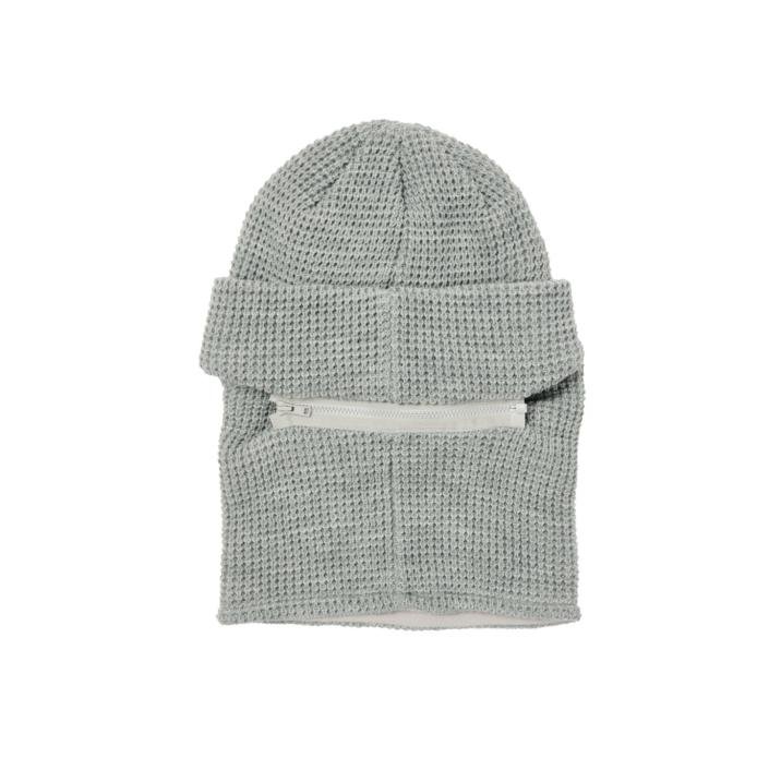 ZIP OFF FACEMASK BEANIE LIGHT GREY MARL