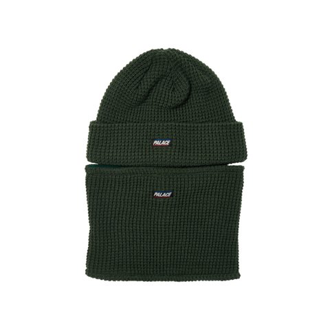 Palace ZIP OFF FACEMASK BEANIE OLIVE - Colorway