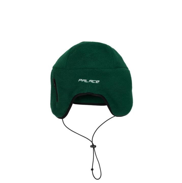 POLAR FLEECE FLAP HAT GREEN