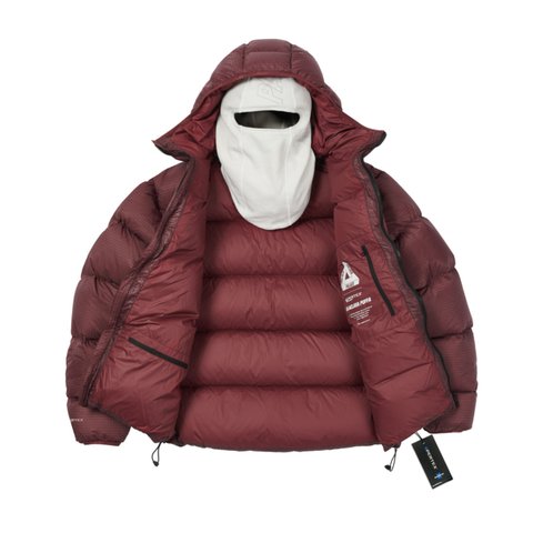 Palace PERTEX BALACLAVA PUFFA BURGUNDY - Colorway