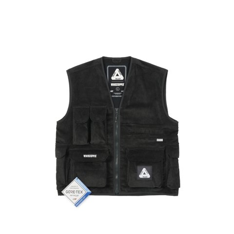 Palace GORE-TEX INFINIUM CORDUROY VEST BLACK - Colorway