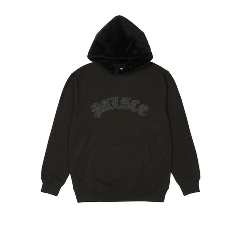 Palace FAUX FUR HOOD BLACK / BLACK - Colorway