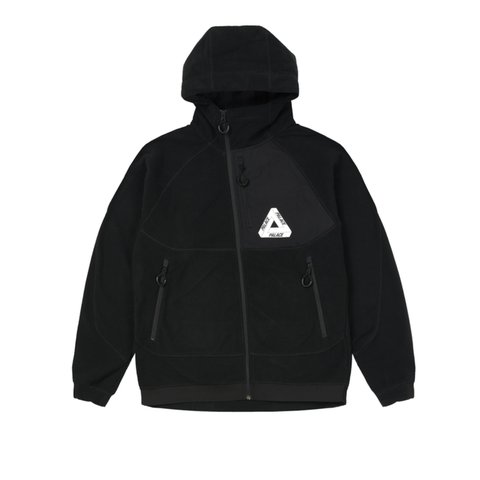 Palace POLAR FLEECE ASYMMETRIC JACKET BLACK - Colorway