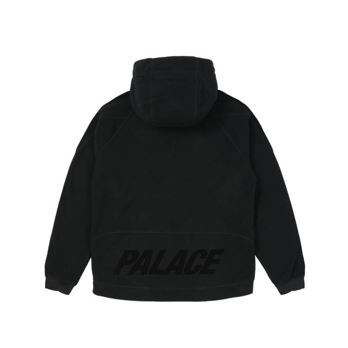 POLAR FLEECE ASYMMETRIC JACKET BLACK