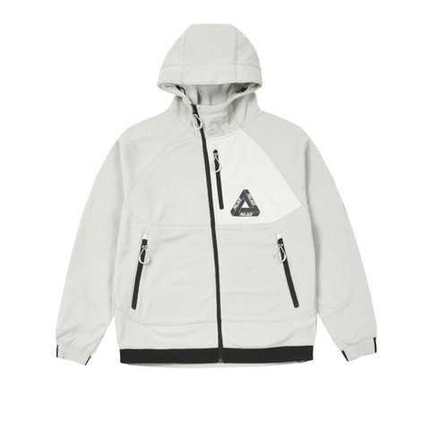 Palace POLAR FLEECE ASYMMETRIC JACKET STONE - Colorway