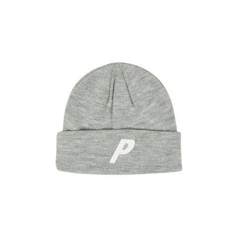 Palace P BEANIE LIGHT GREY MARL - Colorway