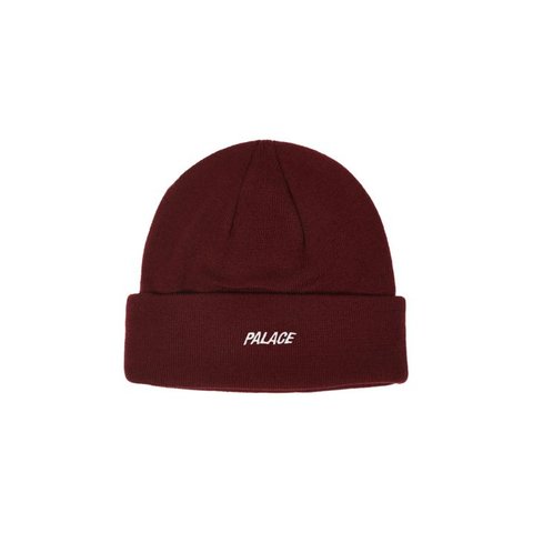 Palace P BEANIE BURGUNDY