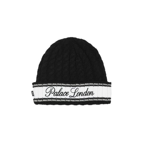Palace PALACE LONDON CABLE KNIT BEANIE BLACK