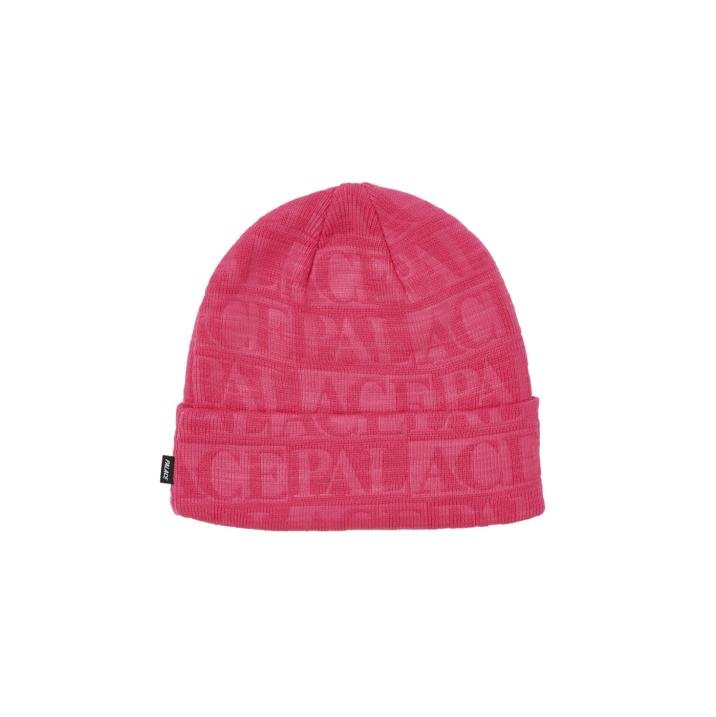 EMBOSS REPEAT BEANIE PINK