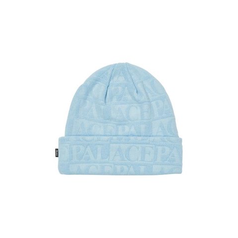 Palace EMBOSS REPEAT BEANIE BLUE