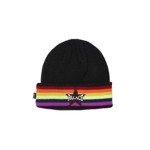 Palace RAINBOW BEANIE BLACK
