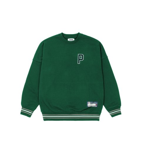 Palace DROP SHOULDER COLLEGE CREW GREEN - Colorway