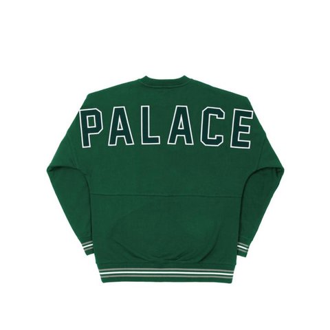 Palace DROP SHOULDER COLLEGE CREW GREEN