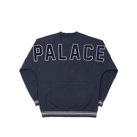 Palace DROP SHOULDER COLLEGE CREW NAVY