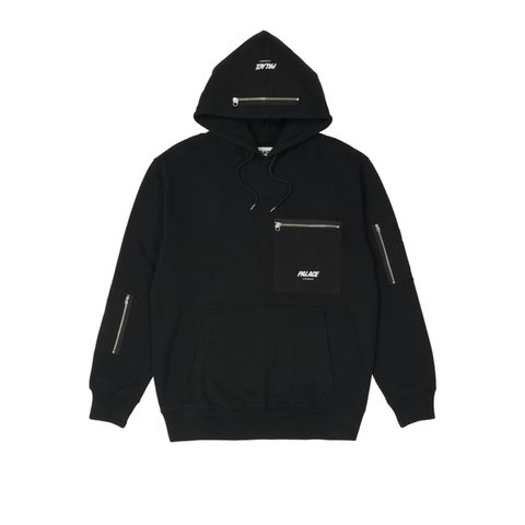 Palace FLIGHT POCKET HOOD BLACK - Colorway