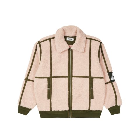 Palace SHERPA FLIGHT JACKET PINK / OLIVE - Colorway