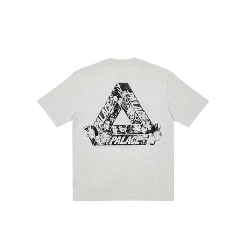 Palace TRI-HEADS T-SHIRT GREY MARL