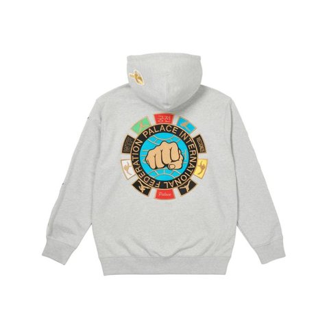 Palace HIGH KICK HOOD GREY MARL