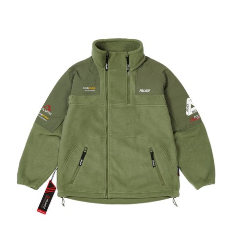 Palace POLARTEC DOUBLE ZIP FUNNEL OLIVE - Colorway