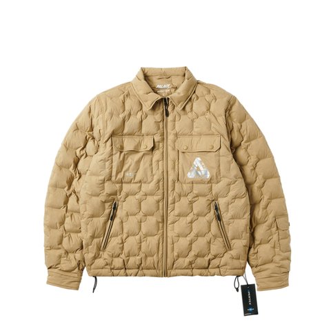 Palace PERTEX WORK DOWN JACKET TAN - Colorway