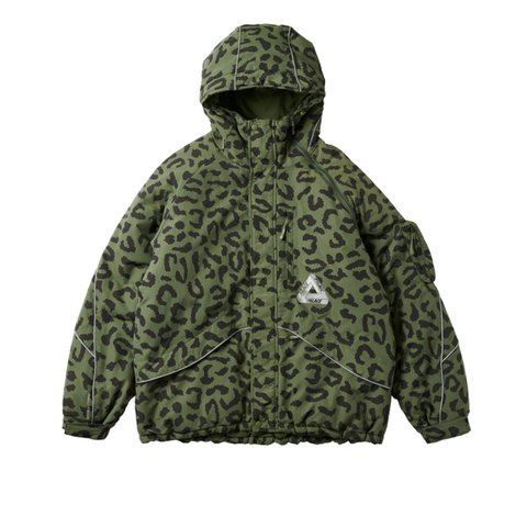 Palace M-TECH HOODED JACKET OLIVE CHEETAH - Colorway