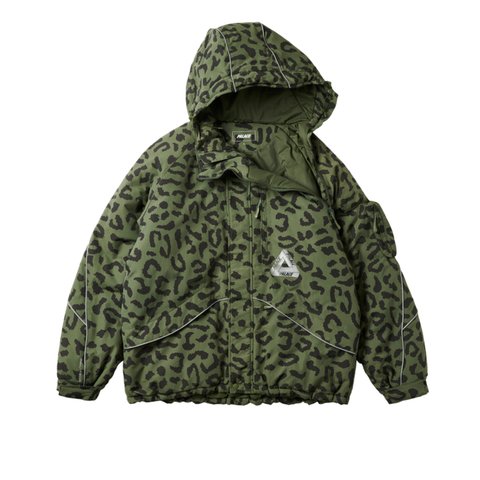 Palace M-TECH HOODED JACKET OLIVE CHEETAH - Colorway