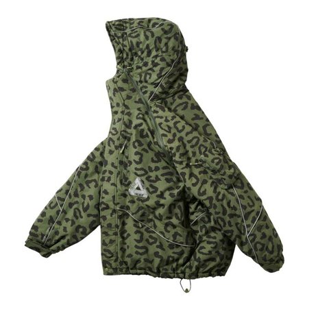 Palace M-TECH HOODED JACKET OLIVE CHEETAH