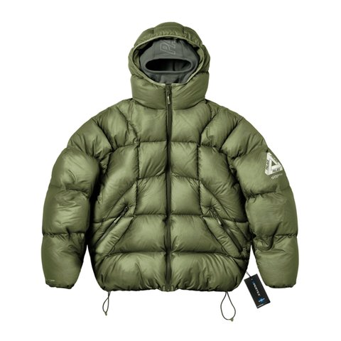 Palace PERTEX FROST BALACLAVA PUFFA OLIVE - Colorway