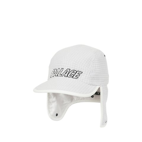 Palace GRID FLEECE REVERSIBLE EARFLAP HAT WHITE - Colorway