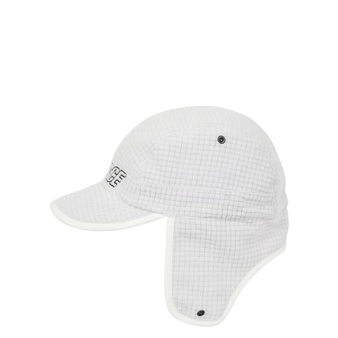 Palace GRID FLEECE REVERSIBLE EARFLAP HAT WHITE - Colorway