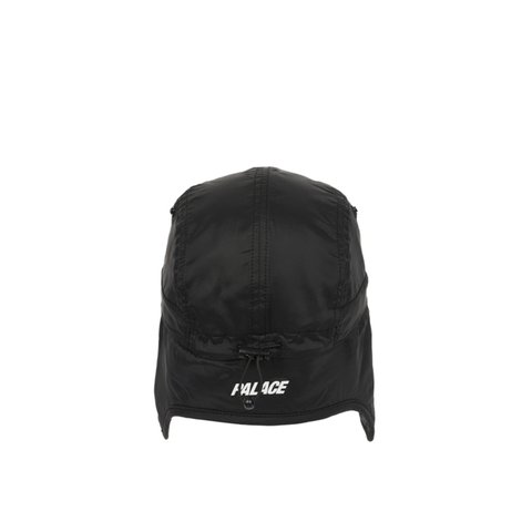 Palace GRID FLEECE REVERSIBLE EARFLAP HAT BLACK - Colorway