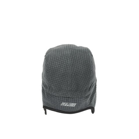 Palace GRID FLEECE REVERSIBLE EARFLAP HAT BLACK