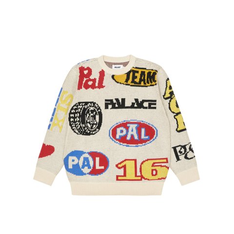 Palace GASSED KNIT ECRU - Colorway