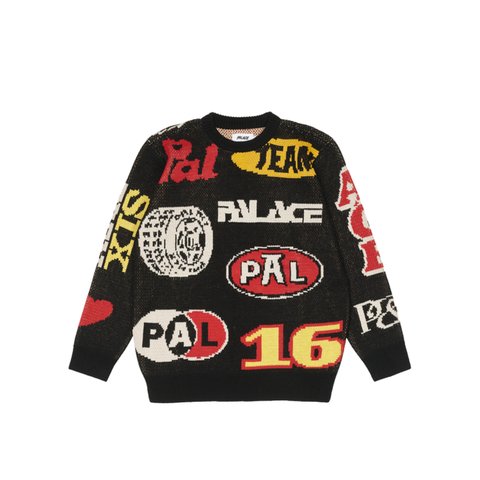 Palace GASSED KNIT BLACK - Colorway