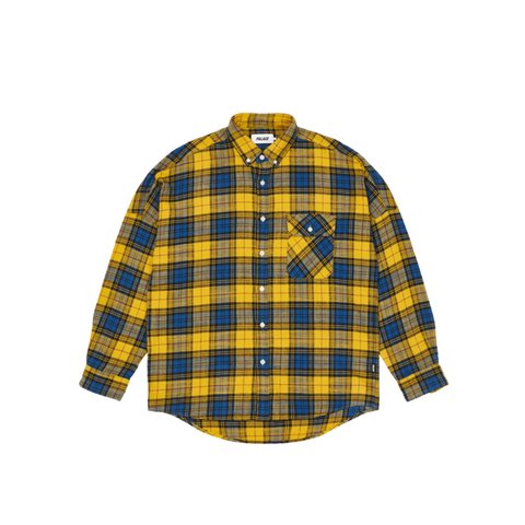 Palace FLANNEL DROP SHOULDER SHIRT YELLOW - Colorway